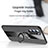 Ultra-thin Silicone Gel Soft Case Cover with Magnetic Finger Ring Stand X01L for Oppo Reno6 5G