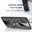 Ultra-thin Silicone Gel Soft Case Cover with Magnetic Finger Ring Stand X01L for Oppo Reno6 Lite