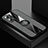 Ultra-thin Silicone Gel Soft Case Cover with Magnetic Finger Ring Stand X01L for Oppo Reno7 Pro 5G Gray