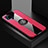 Ultra-thin Silicone Gel Soft Case Cover with Magnetic Finger Ring Stand X01L for Realme C20 Red