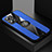 Ultra-thin Silicone Gel Soft Case Cover with Magnetic Finger Ring Stand X01L for Realme GT Neo 3T 5G Blue