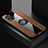 Ultra-thin Silicone Gel Soft Case Cover with Magnetic Finger Ring Stand X01L for Realme V11 5G Brown