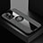 Ultra-thin Silicone Gel Soft Case Cover with Magnetic Finger Ring Stand X01L for Realme V23 5G Gray