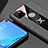 Ultra-thin Silicone Gel Soft Case Cover with Magnetic Finger Ring Stand X01L for Realme V3 5G