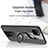 Ultra-thin Silicone Gel Soft Case Cover with Magnetic Finger Ring Stand X01L for Realme V3 5G