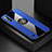 Ultra-thin Silicone Gel Soft Case Cover with Magnetic Finger Ring Stand X01L for Samsung Galaxy A01 SM-A015 Blue