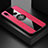 Ultra-thin Silicone Gel Soft Case Cover with Magnetic Finger Ring Stand X01L for Samsung Galaxy A10s Red