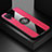 Ultra-thin Silicone Gel Soft Case Cover with Magnetic Finger Ring Stand X01L for Samsung Galaxy A12 Red