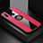 Ultra-thin Silicone Gel Soft Case Cover with Magnetic Finger Ring Stand X01L for Samsung Galaxy A20s Red