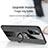 Ultra-thin Silicone Gel Soft Case Cover with Magnetic Finger Ring Stand X01L for Samsung Galaxy A51 4G