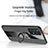 Ultra-thin Silicone Gel Soft Case Cover with Magnetic Finger Ring Stand X01L for Samsung Galaxy A72 4G