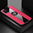 Ultra-thin Silicone Gel Soft Case Cover with Magnetic Finger Ring Stand X01L for Samsung Galaxy A81 Red