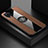 Ultra-thin Silicone Gel Soft Case Cover with Magnetic Finger Ring Stand X01L for Samsung Galaxy F12