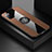 Ultra-thin Silicone Gel Soft Case Cover with Magnetic Finger Ring Stand X01L for Samsung Galaxy M02s