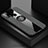 Ultra-thin Silicone Gel Soft Case Cover with Magnetic Finger Ring Stand X01L for Samsung Galaxy M31 Prime Edition Gray