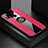 Ultra-thin Silicone Gel Soft Case Cover with Magnetic Finger Ring Stand X01L for Samsung Galaxy M31 Red