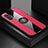 Ultra-thin Silicone Gel Soft Case Cover with Magnetic Finger Ring Stand X01L for Samsung Galaxy M32 5G Red