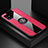 Ultra-thin Silicone Gel Soft Case Cover with Magnetic Finger Ring Stand X01L for Samsung Galaxy M51 Red