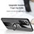 Ultra-thin Silicone Gel Soft Case Cover with Magnetic Finger Ring Stand X01L for Samsung Galaxy Note 20 Ultra 5G