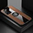 Ultra-thin Silicone Gel Soft Case Cover with Magnetic Finger Ring Stand X01L for Samsung Galaxy Note 20 Ultra 5G Brown