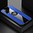 Ultra-thin Silicone Gel Soft Case Cover with Magnetic Finger Ring Stand X01L for Samsung Galaxy S20 Blue