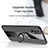 Ultra-thin Silicone Gel Soft Case Cover with Magnetic Finger Ring Stand X01L for Vivo iQOO 7 India 5G