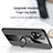 Ultra-thin Silicone Gel Soft Case Cover with Magnetic Finger Ring Stand X01L for Vivo iQOO 7 Legend 5G