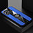 Ultra-thin Silicone Gel Soft Case Cover with Magnetic Finger Ring Stand X01L for Vivo V23 5G Blue