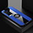 Ultra-thin Silicone Gel Soft Case Cover with Magnetic Finger Ring Stand X01L for Vivo X60 Pro+ Plus 5G Blue