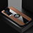 Ultra-thin Silicone Gel Soft Case Cover with Magnetic Finger Ring Stand X01L for Vivo X60 Pro+ Plus 5G Brown