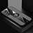 Ultra-thin Silicone Gel Soft Case Cover with Magnetic Finger Ring Stand X01L for Vivo X70t Gray