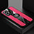 Ultra-thin Silicone Gel Soft Case Cover with Magnetic Finger Ring Stand X01L for Vivo X70t Red