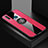 Ultra-thin Silicone Gel Soft Case Cover with Magnetic Finger Ring Stand X01L for Vivo Y11 Red