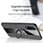 Ultra-thin Silicone Gel Soft Case Cover with Magnetic Finger Ring Stand X01L for Vivo Y12A