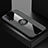 Ultra-thin Silicone Gel Soft Case Cover with Magnetic Finger Ring Stand X01L for Vivo Y12A Gray