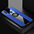 Ultra-thin Silicone Gel Soft Case Cover with Magnetic Finger Ring Stand X01L for Vivo Y15 Blue