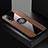Ultra-thin Silicone Gel Soft Case Cover with Magnetic Finger Ring Stand X01L for Vivo Y31 (2021) Brown