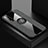 Ultra-thin Silicone Gel Soft Case Cover with Magnetic Finger Ring Stand X01L for Vivo Y50t Gray