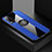 Ultra-thin Silicone Gel Soft Case Cover with Magnetic Finger Ring Stand X01L for Vivo Y51 (2021) Blue