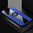 Ultra-thin Silicone Gel Soft Case Cover with Magnetic Finger Ring Stand X01L for Vivo Y51s 5G Blue