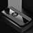 Ultra-thin Silicone Gel Soft Case Cover with Magnetic Finger Ring Stand X01L for Vivo Y51s 5G Gray