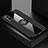 Ultra-thin Silicone Gel Soft Case Cover with Magnetic Finger Ring Stand X01L for Vivo Y52 5G Black