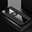 Ultra-thin Silicone Gel Soft Case Cover with Magnetic Finger Ring Stand X01L for Vivo Y52s 5G Black