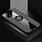 Ultra-thin Silicone Gel Soft Case Cover with Magnetic Finger Ring Stand X01L for Vivo Y52s 5G Gray