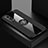 Ultra-thin Silicone Gel Soft Case Cover with Magnetic Finger Ring Stand X01L for Vivo Y53s 5G Black