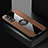 Ultra-thin Silicone Gel Soft Case Cover with Magnetic Finger Ring Stand X01L for Vivo Y53s t2 Brown