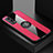 Ultra-thin Silicone Gel Soft Case Cover with Magnetic Finger Ring Stand X01L for Vivo Y53s t2 Red