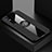 Ultra-thin Silicone Gel Soft Case Cover with Magnetic Finger Ring Stand X01L for Vivo Y73s 5G Black