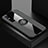 Ultra-thin Silicone Gel Soft Case Cover with Magnetic Finger Ring Stand X01L for Vivo Y73s 5G Gray