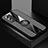 Ultra-thin Silicone Gel Soft Case Cover with Magnetic Finger Ring Stand X01L for Vivo Y76s 5G Gray